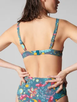 Haut de maillot de bain triangle avec armatures - Vert Lagune
