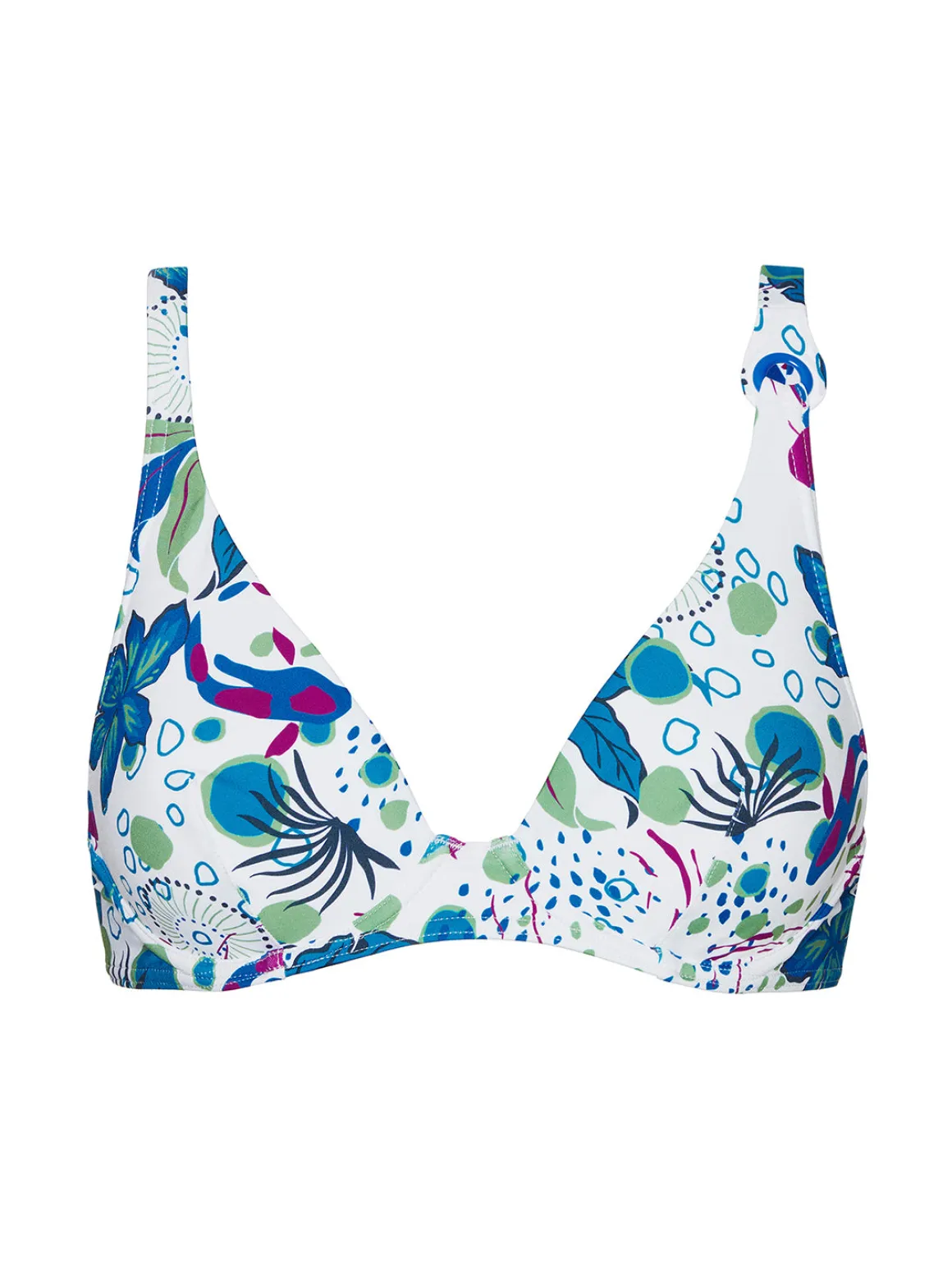 Haut de maillot de bain triangle avec armatures - Blanc Littoral