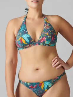 Haut de maillot de bain triangle sans armature - Vert Lagune