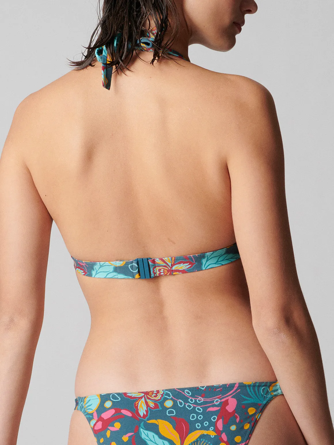 Haut de maillot de bain triangle sans armature - Vert Lagune