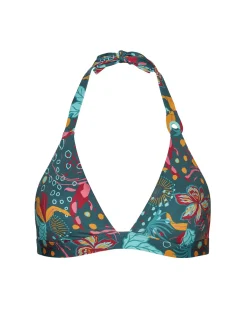 Haut de maillot de bain triangle sans armature - Vert Lagune
