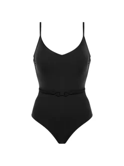 Maillot de bain 1 pièce bonnet mousse sans armature - Noir