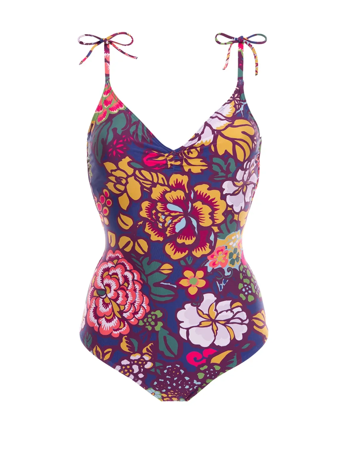 Maillot de bain 1 pièce bonnet mousse sans armature - Imprimé Bloom