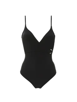 Maillot de bain 1 pièce bonnet mousse sans armature - Noir