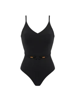 Maillot de bain 1 pièce bonnet mousse sans armature - Noir