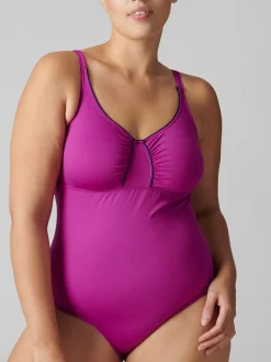 Maillot de bain 1 pièce de bain avec armatures - Bougainvillier