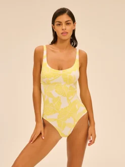 Maillot de bain 1 pièce de bain avec armatures - Imprimé Pluméria