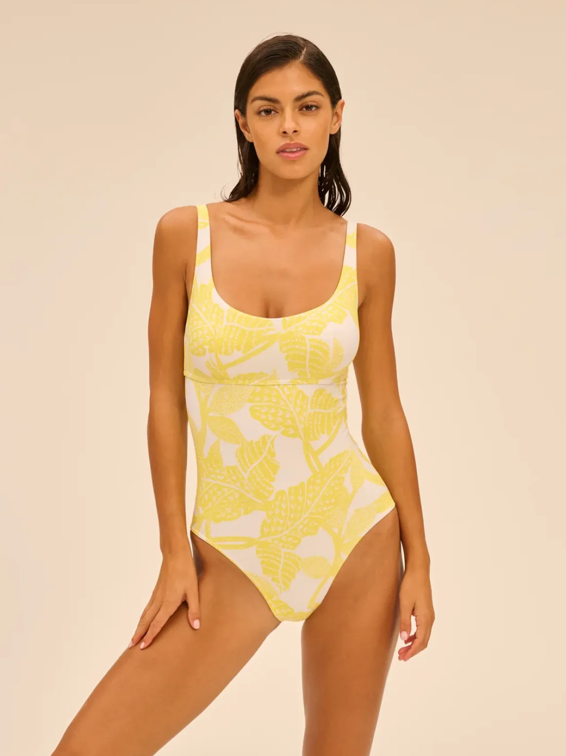 Maillot de bain 1 pièce de bain avec armatures - Imprimé Pluméria