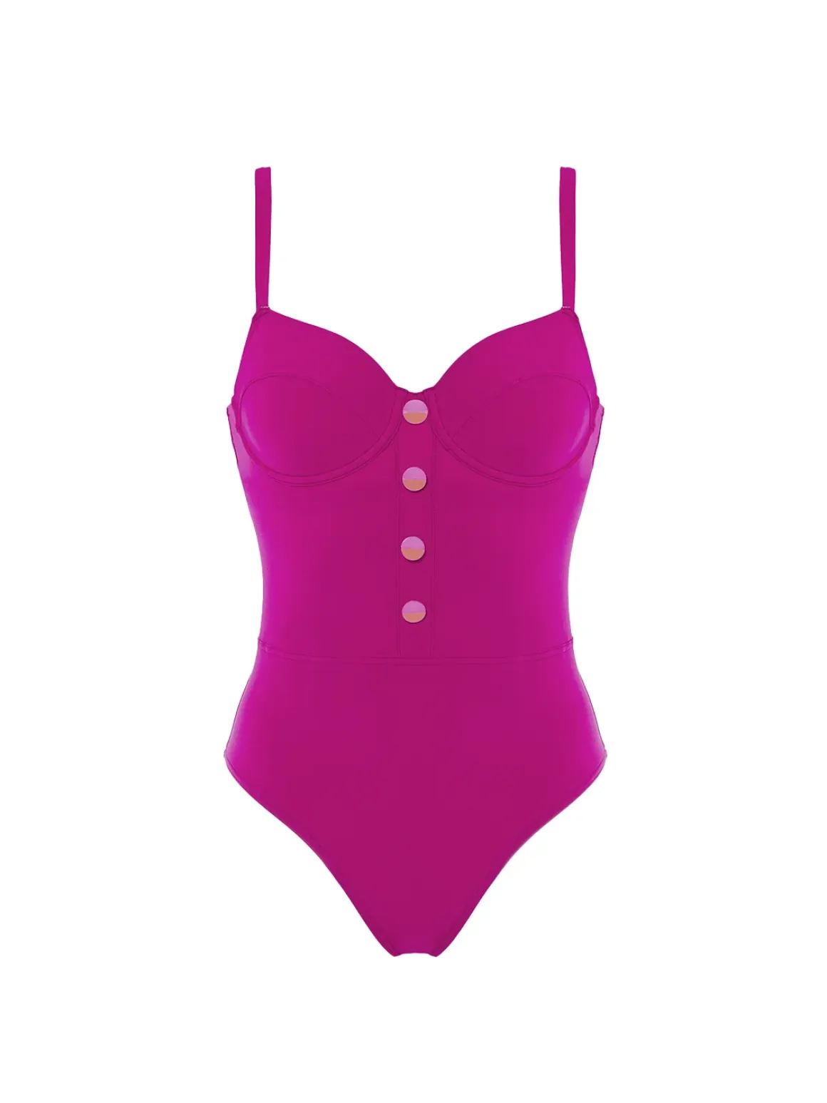 Maillot de bain 1 pièce de bain avec armatures - Rose Hibiscus