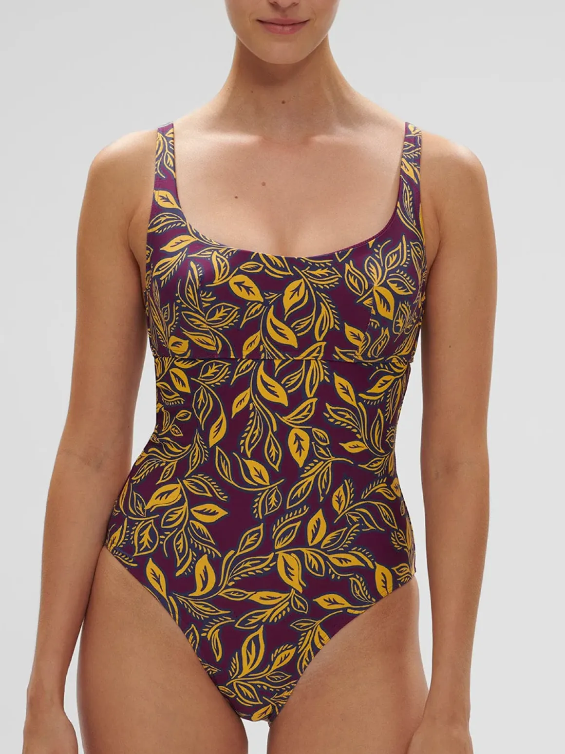 Maillot de bain 1 pièce de bain avec armatures - Imprimé Violet Agadir