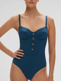 Maillot de bain 1 pièce de bain avec armatures - Bleu mystère