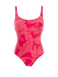 Maillot de bain 1 pièce de bain avec armatures - Imprimé Bright Rose