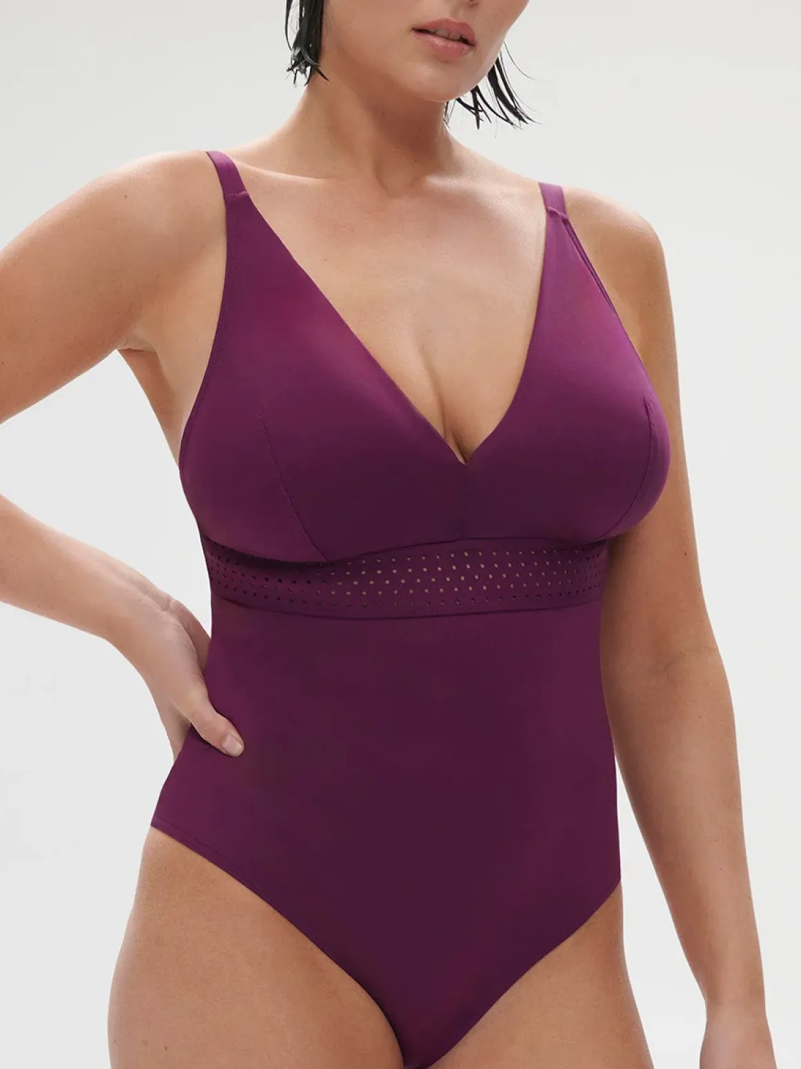 Maillot de bain 1 pièce de bain avec armatures cachées - Mûre