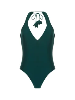 Maillot de bain 1 pièce sans armature - Vert Tropical