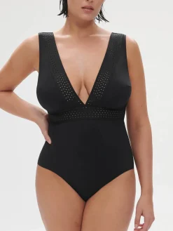 Maillot de bain 1 pièce sans armature - Noir