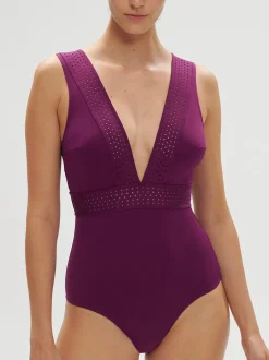 Maillot de bain 1 pièce sans armature - Mûre