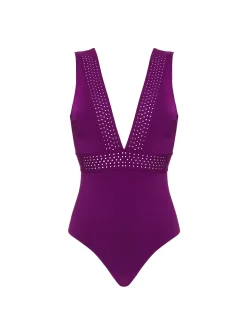 Maillot de bain 1 pièce sans armature - Mûre