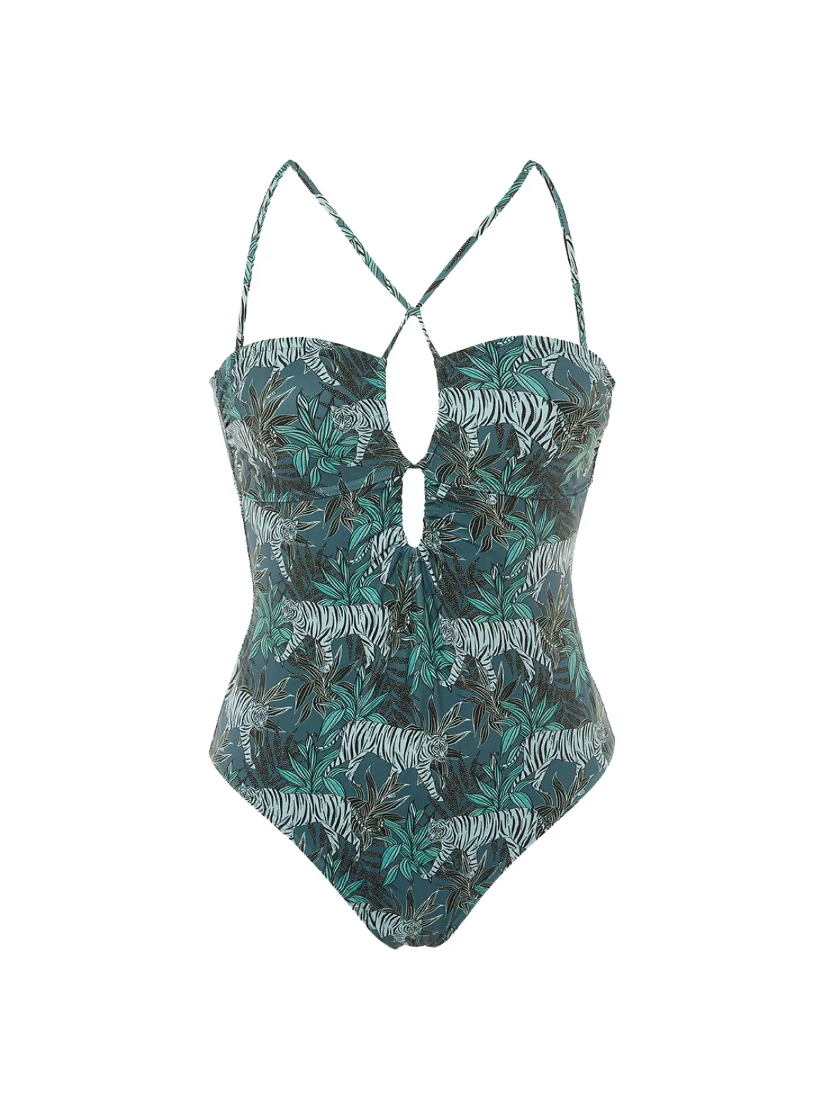 Maillot de bain 1 pièce sans armature - Imprimé Jungle Night