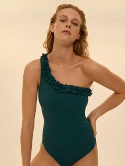 Maillot de bain 1 pièce sans armature - Emeraude