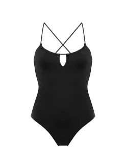 Maillot de bain 1 pièce sans armature - Noir