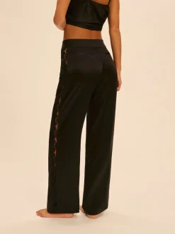 Pantalon broderie - Noir