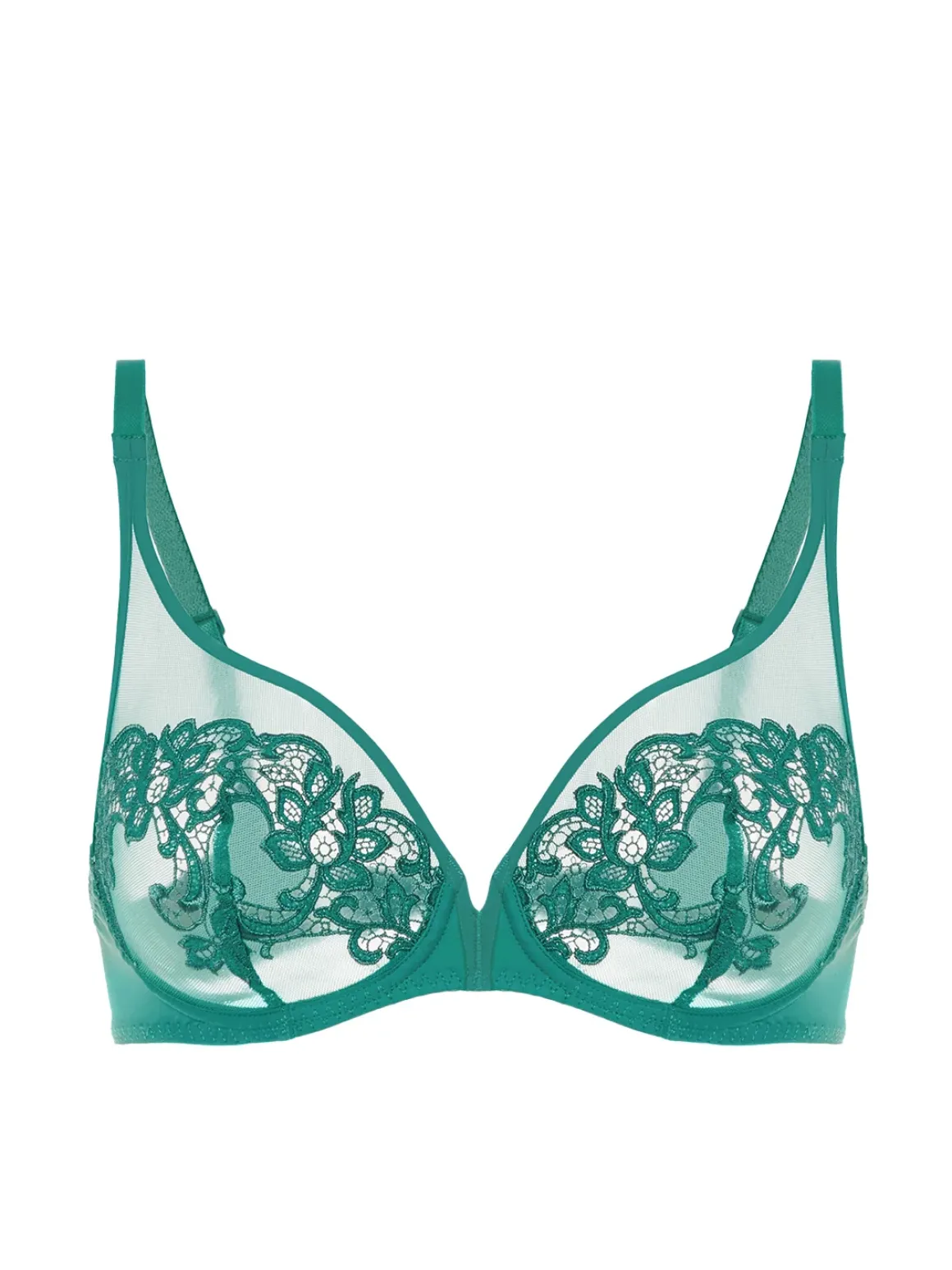 Soutien-gorge avec armature décolleté plongeant - Vert Garden