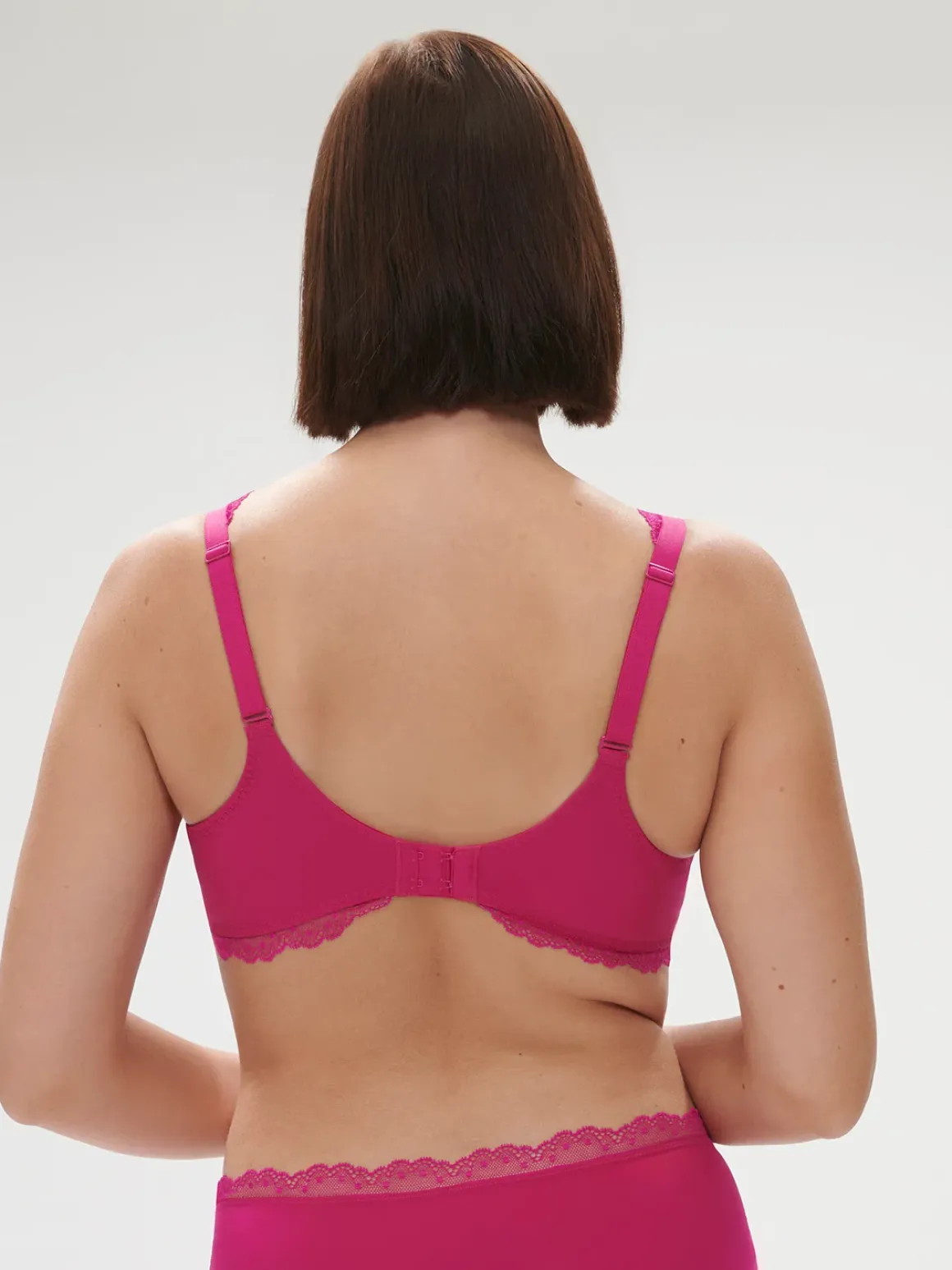 Soutien-gorge avec armature décolleté carré - Rose Hibiscus