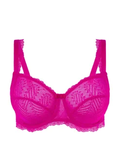 Soutien-gorge avec armature décolleté carré - Rose Hibiscus