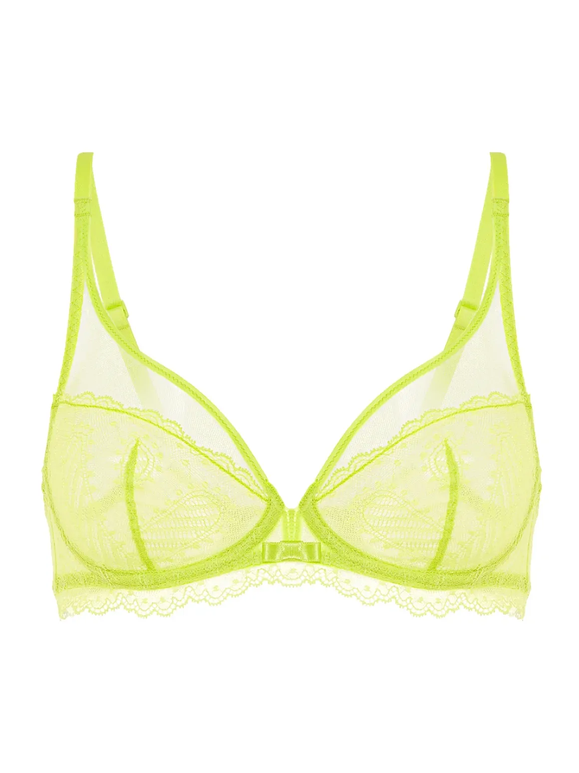 Soutien-gorge avec armature décolleté plongeant - Lime