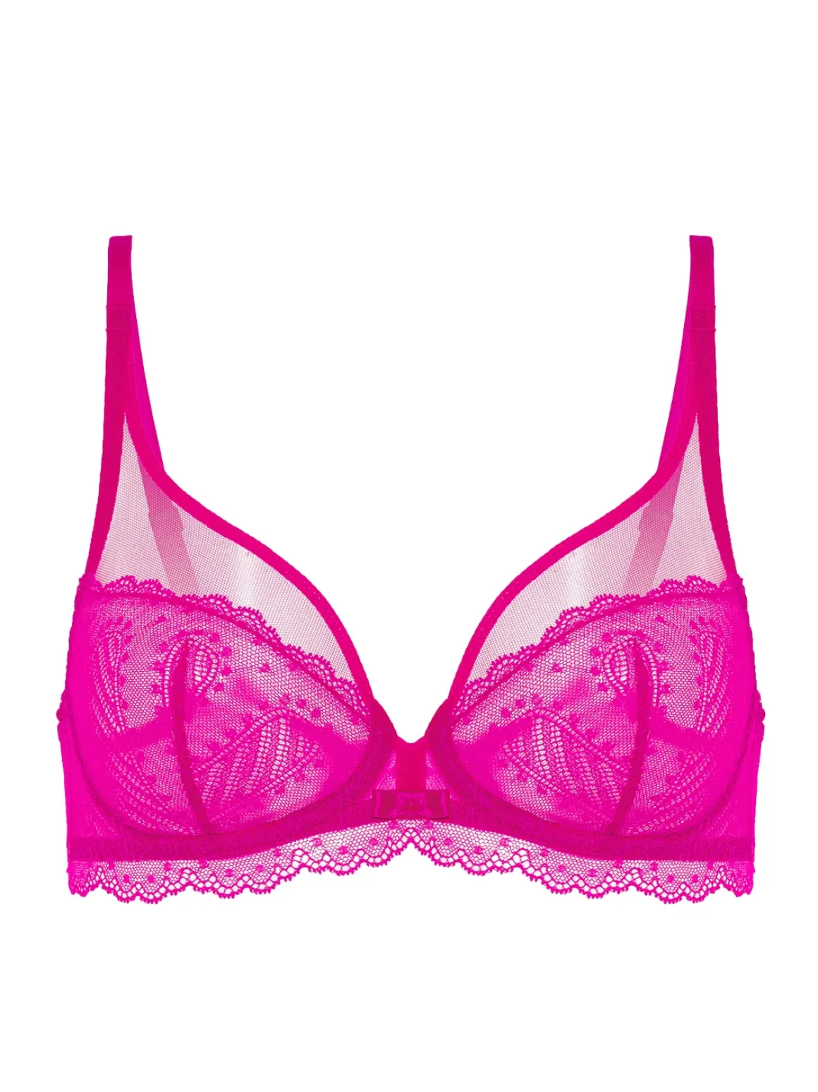 Soutien-gorge avec armature décolleté plongeant - Rose Hibiscus