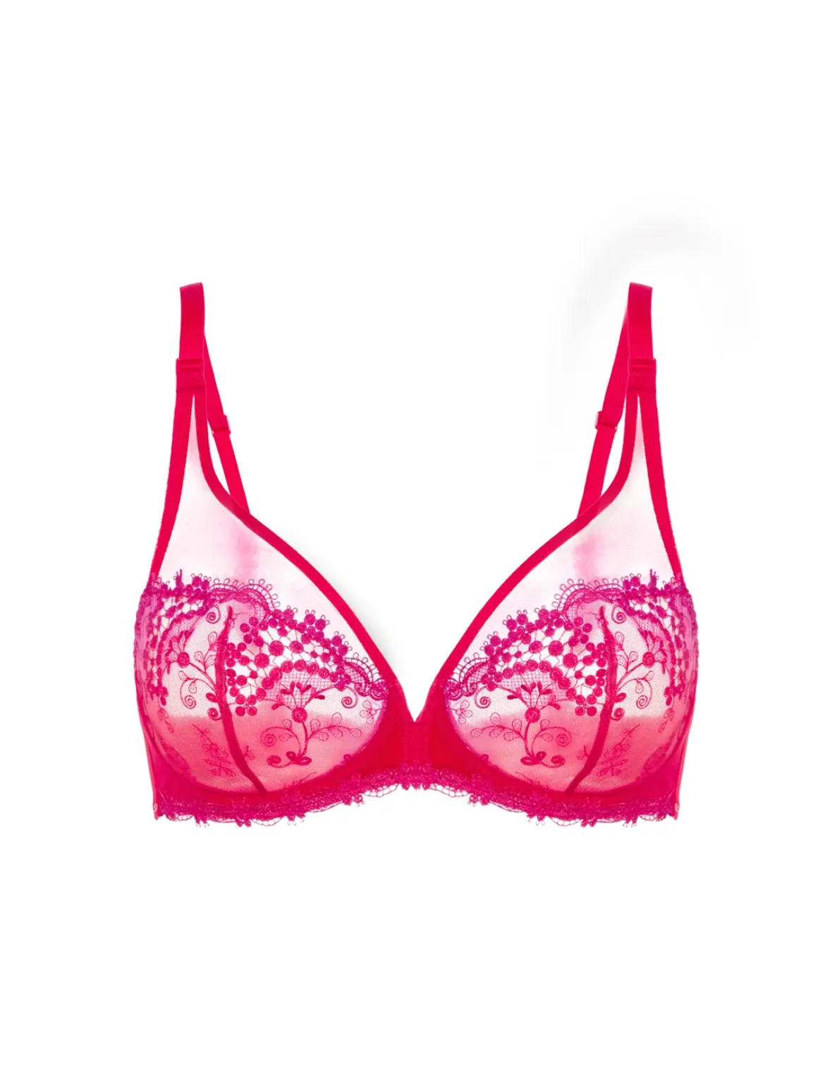 Soutien-gorge avec armature décolleté plongeant - Rouge Rainbow