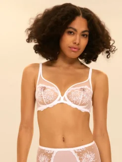 Soutien-gorge avec armature décolleté plongeant - Blanc