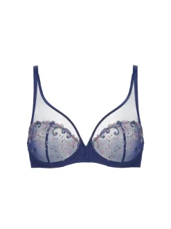 Soutien-gorge avec armature décolleté plongeant - Bleu Rainbow