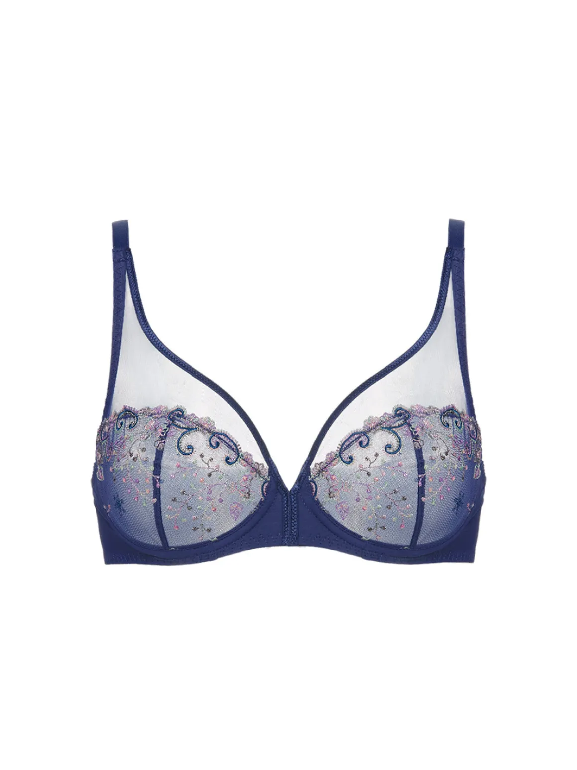 Soutien-gorge avec armature décolleté plongeant - Bleu Rainbow
