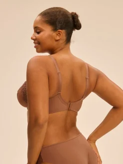 Soutien-gorge avec armature décolleté plongeant - Brun Tender