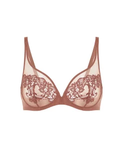 Soutien-gorge avec armature décolleté plongeant - Brun Tender