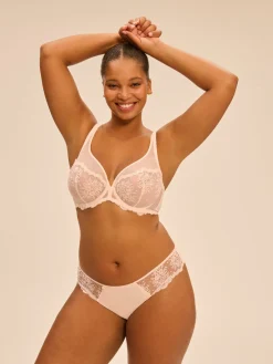 Soutien-gorge avec armature décolleté plongeant - Rose sakura