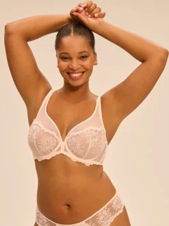 Soutien-gorge avec armature décolleté plongeant - Rose sakura