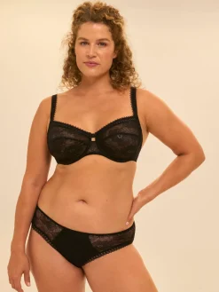 Soutien-gorge avec armature décolleté carré - Noir
