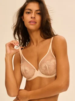 Soutien-gorge avec armature décolleté plongeant - Beige Chic