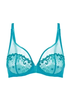 Soutien-gorge avec armature décolleté plongeant - Bleu Atoll