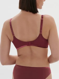 Soutien-gorge avec armature décolleté plongeant - Rouge Spinelle