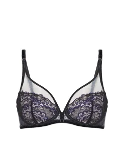 Soutien-gorge avec armature décolleté plongeant - Noir