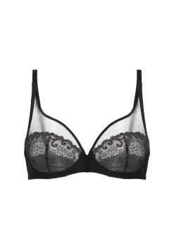 Soutien-gorge avec armature décolleté plongeant - Noir Gem