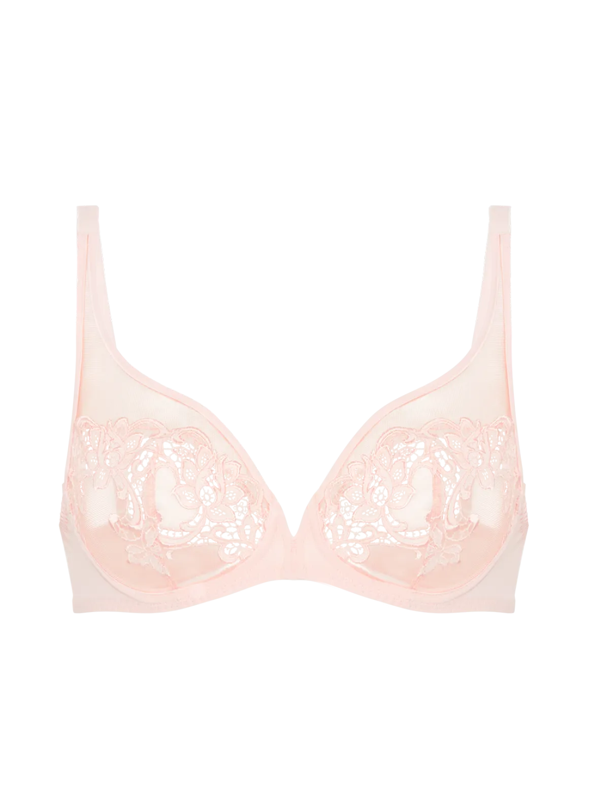 Soutien-gorge avec armature décolleté plongeant - Rose Nude