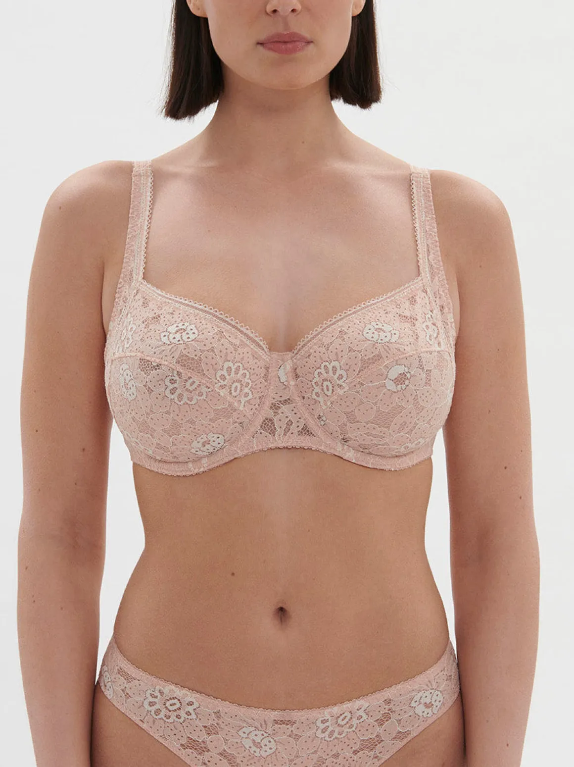 Soutien-gorge avec armature décolleté carré - Rose Ballet