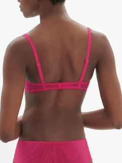 Soutien-gorge avec armature décolleté plongeant - Rose disco