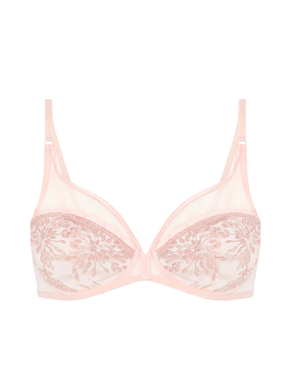 Soutien-gorge avec armature décolleté plongeant - Poudre pétale