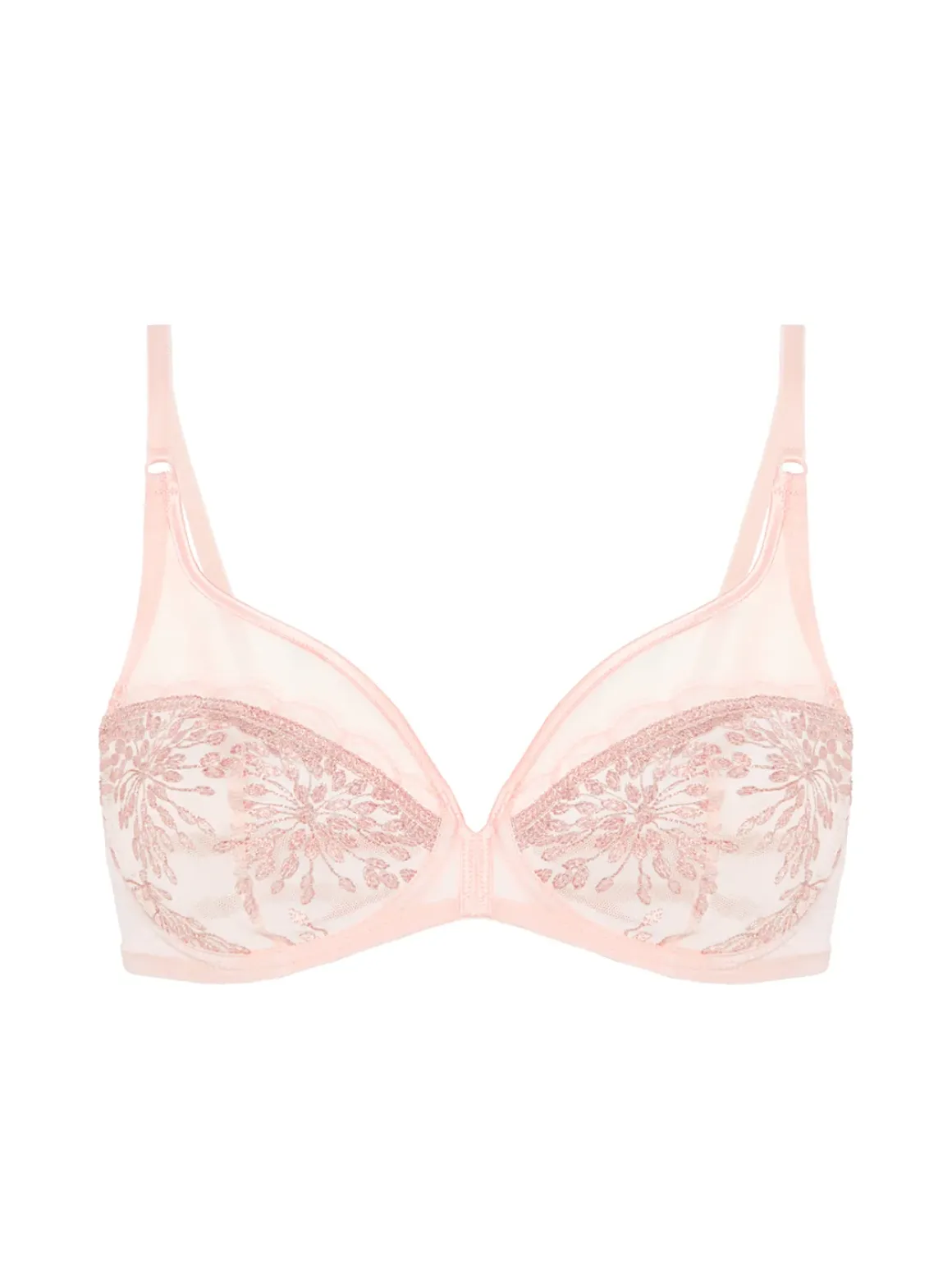 Soutien-gorge avec armature décolleté plongeant - Poudre pétale
