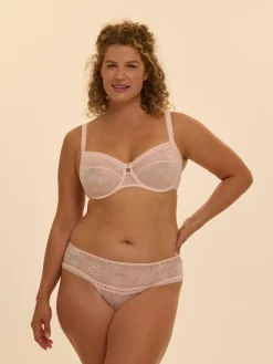 Soutien-gorge avec armature decollete carre - Poudre pétale